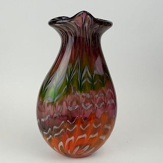 Vintage Art Glass Vase. Possibly Murano.