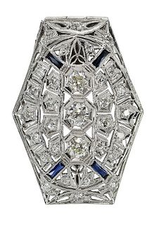Platinum Diamond Brooch