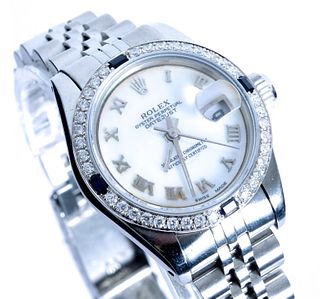 Ladies Rolex Datejust w/ Sapphire & Diamonds