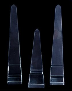 Group, Three Crystal Obelisks
