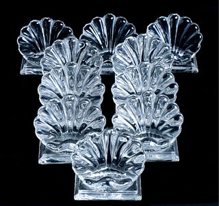 10 Baccarat Crystal Bambous Place Card Holders