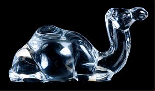 Baccarat Crystal Recumbent Camel Figurine