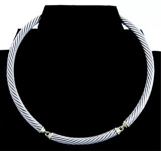 David Yurman 14K Sterling Cable Necklace