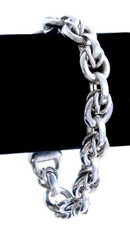 Italian Sterling Silver Chunky Chain Link Bracelet