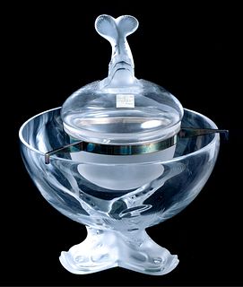 Lalique Crystal Igor Caviar 4pc Bowl Set