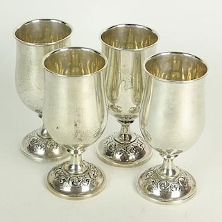 Set of Four (4) Towle Sterling Silver Goblets