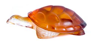 Lalique Crystal Caroline Turtle Paperweight