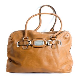 Michael Kors Cognac Leather Weekender Bag