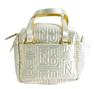 Fendi Gold Metallic Two-Way Bag