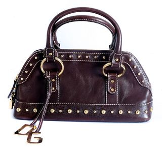 Dolce & Gabbana Leather & Brass Boston Bag