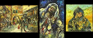 Three (3) Baruch Zipori, French-Israeli (1920-1987) Oil Paintings