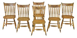 Set of Six Arrow Back Windsor Side Chairs