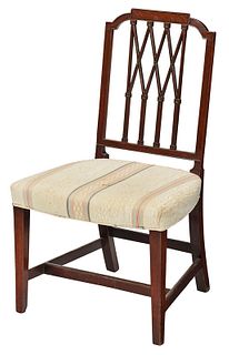 Federal Inlaid Carved Mahogany Side Chair