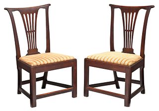 Fine Pair Virginia Attributed Chippendale Chairs