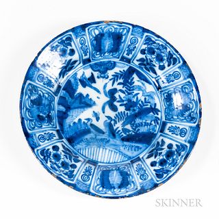Large Blue and White Delft Charger