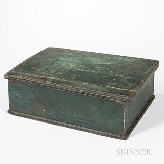 Green-painted Pine Bible Box