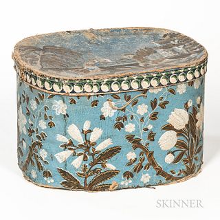 Blue Wallpaper-covered Box