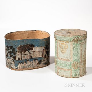 Two Wallpaper-covered Boxes