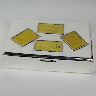 Vintage Schroth Sterling Silver "Stamp" Box