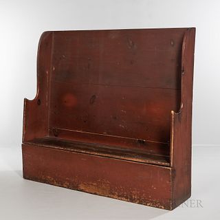 Red-painted Pine Settle