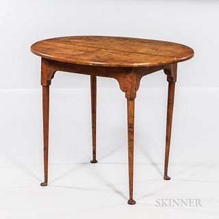 Tiger Maple Oval-top Tea Table