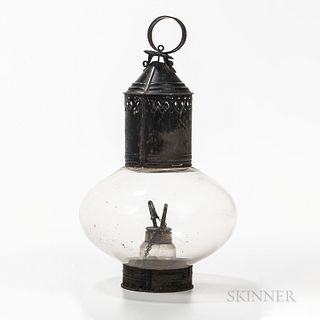 Tin and Glass Hanging Lantern