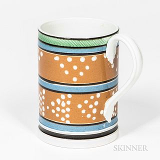 Slip-decorated Quart Mug