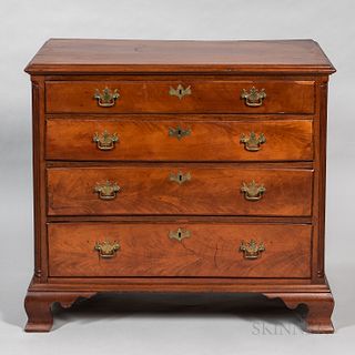 Chippendale Carved Walnut Chest of Drawers