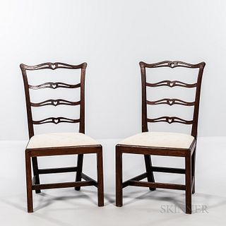 Pair of Mahogany Ladder-back Side Chairs