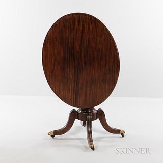 Classical Carved Mahogany Tilt-top Breakfast Table