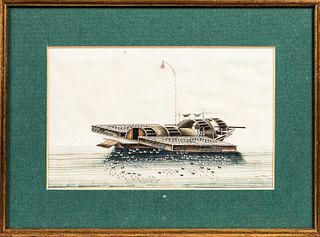 Five Chinese Paintings of Boats