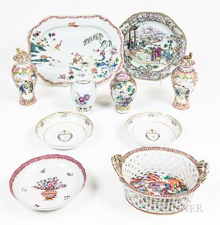 Ten Pieces of Chinese Export Porcelain