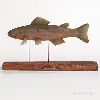 Carved and Painted Trout