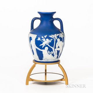 Wedgwood Dark Blue Jasper Dip Portland Vase