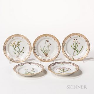 Sixteen Royal Copenhagen Flora Danica Side Plates