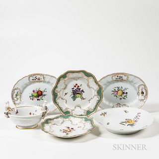Six Meissen Porcelain Dishes