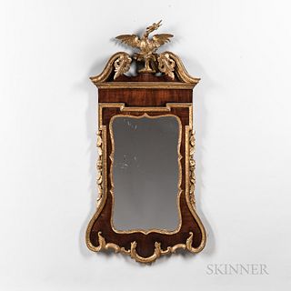 Georgian-style Carved and Gilded Mirror