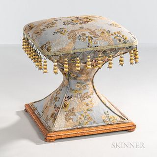 Biedermeier-style Upholstered Stool