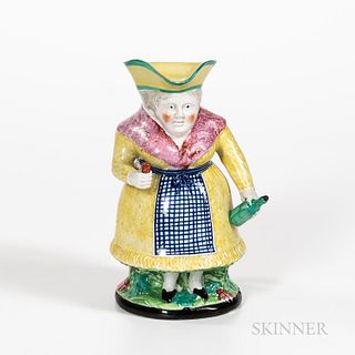 Gin Lady Pearlware Toby Jug