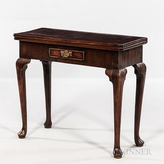 Queen Anne-style Mahogany Games Table