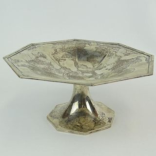 Alvin Sterling Silver Footed Compote. Signed Alvin, Sterling and C55.