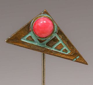 Forest Craft Guild Triangular Stick Pin c1910