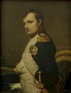 after: Paul Hippolyte Delaroche French (1797-1856) Color Print "Napoleon I"