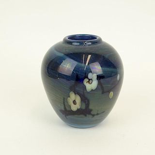 Studio Art Glass Vase. Signed and dated '80