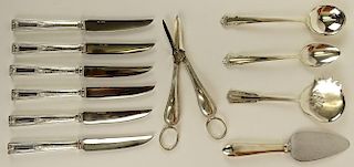 Miscellaneous lot of six sterling silver handled fruit knives