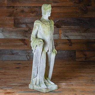 Carved Stone Figure of a Knight