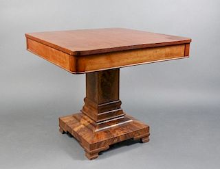 American Empire Center Table with Stained Top