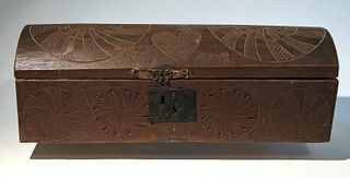 Important carved Dome Topped Box Dated 1808