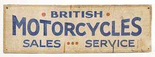 British Motorcycle Sales & Service Sign