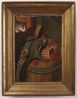 Squirrels and Cat -attributed to Susan Waters